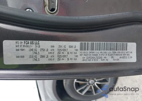 2018 Dodge Journey Se Awd z USA, uszkodzony, nr VIN 3C4PDDAG4JT523242